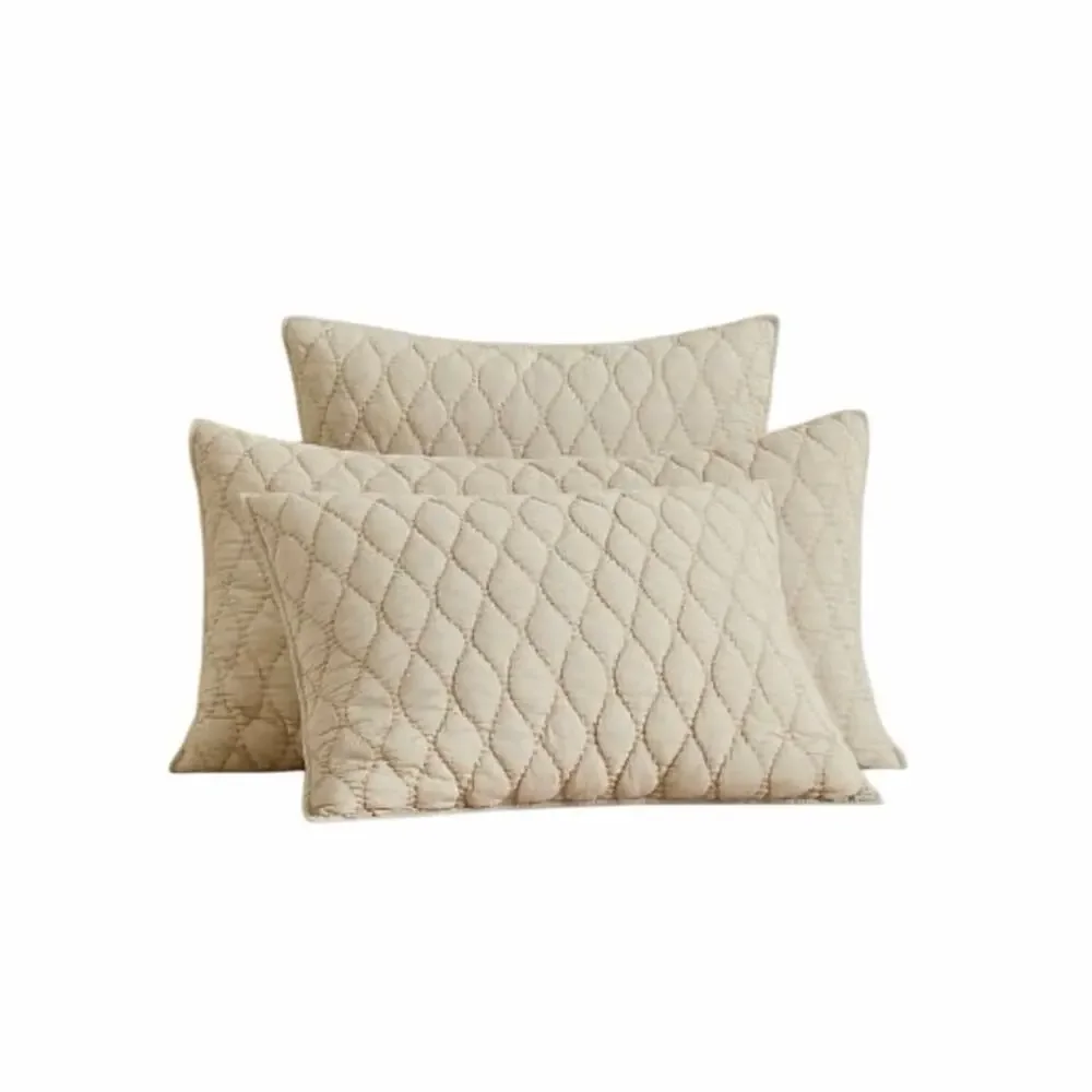 Pottery Barn Voile Quilted Sham Set of 2 White